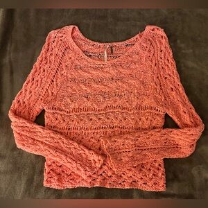 FREE PEOPLE Oversized Crochet Slouchy Sweater - Size S